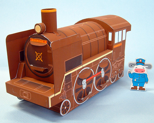 Papercraft imprimible y armable del tren Mansei. Manualidades a Raudales.